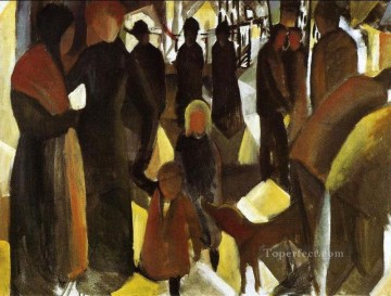 August Macke Painting - Leave Taking Abschied August Macke